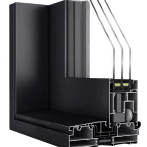 Ventana de aluminio con montante estrecho MB-77 HS